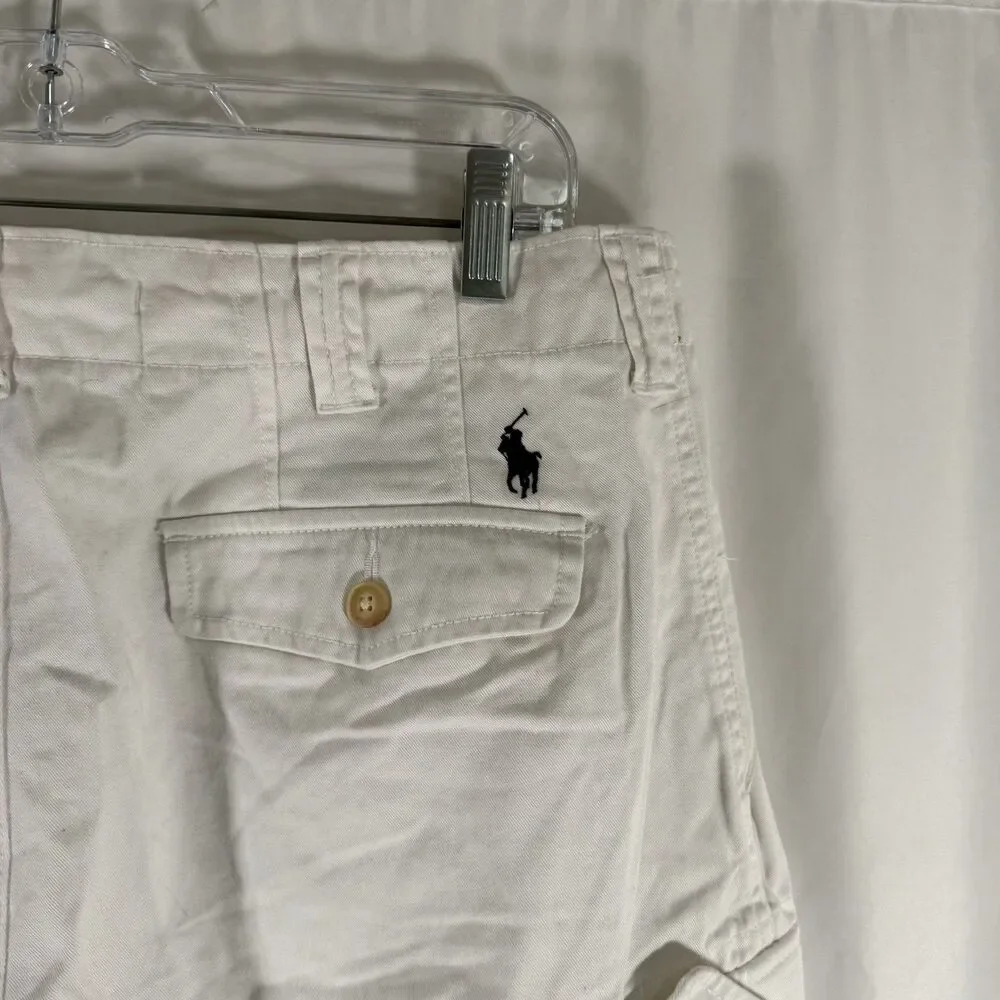Polo Ralph Lauren Cargo Shorts Men's 32 White Relaxed Fit 100% Cotton 10